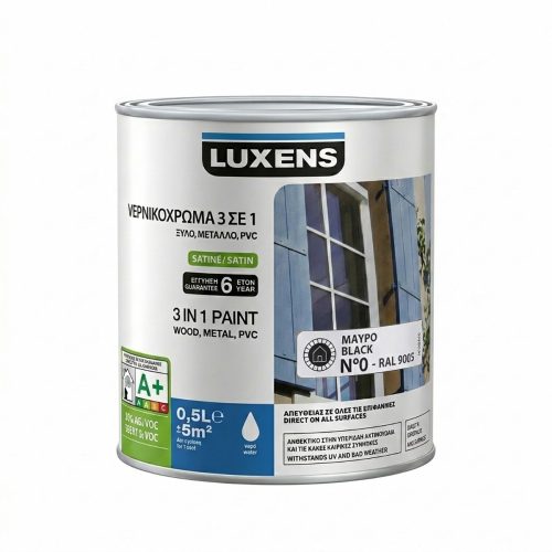 PEINT A L’EAU 0,5L LUXENS BLANC RAL 9016 SATIN "NET"